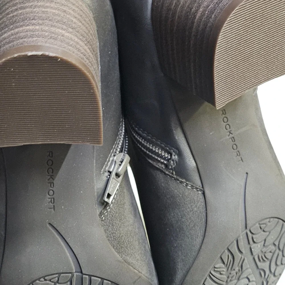 Rockport Chilmark 2 Part Leather Suede‎ Ankle Boots CH0211 Womens 8W Olive
